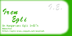 iren egli business card